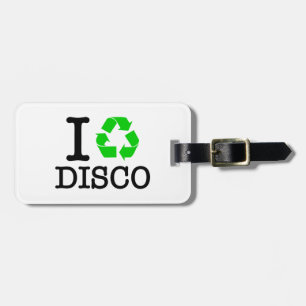 Etiqueta De Bagagem Disco do Reciclar