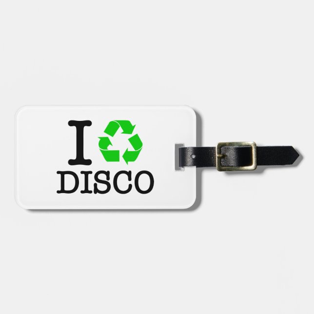 Etiqueta De Bagagem Disco do Reciclar (Frente Horizontal)