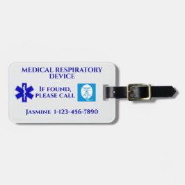 Etiqueta De Bagagem Dispositivo Respiratório Médico Carregar CPAP