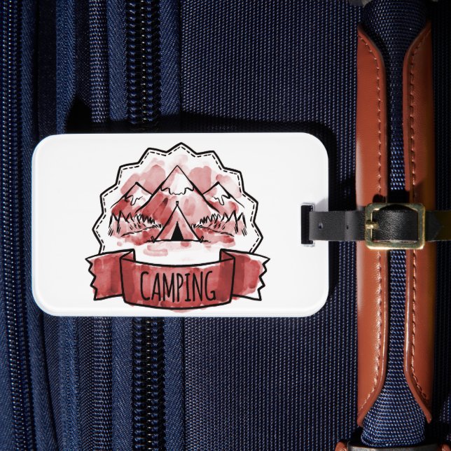Etiqueta De Bagagem Distintivo de Acampamento (Frente Insitu 4)