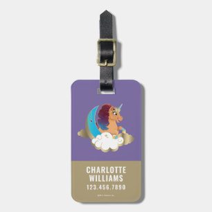 Etiqueta De Bagagem Divine o Unicórnio Lua e nuvens