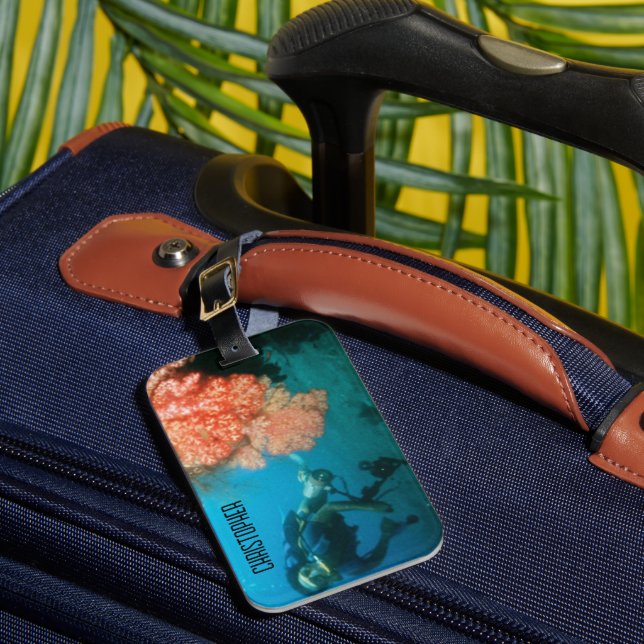 Etiqueta De Bagagem Divisor Scuba Personalizado (Frente Insitu 1)
