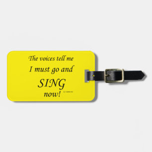 Etiqueta De Bagagem Diz O Sing Voices