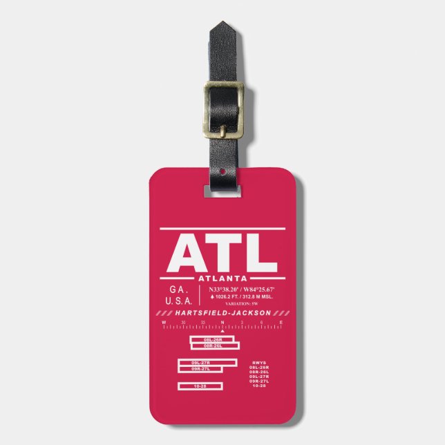 Etiqueta de Bagagem do Aeroporto Internacional de  (Frente Vertical)