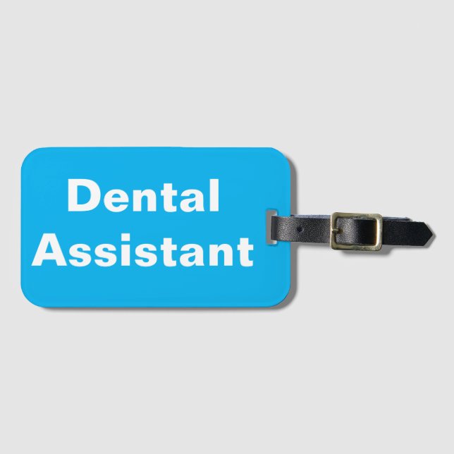 Etiqueta de bagagem do Assistente dentário (Frente Horizontal)