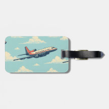 Etiqueta de bagagem do avião viagem
