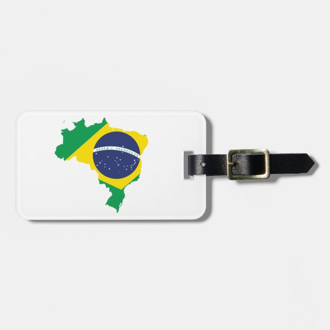 Etiqueta de bagagem do Brasil - Presente de Viagem (Frente Horizontal)