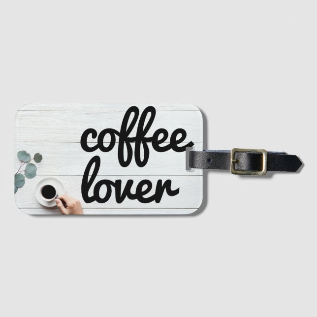 Etiqueta de Bagagem do Café Lover (Frente Horizontal)