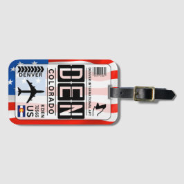 Etiqueta de Bagagem do Denver Colorado