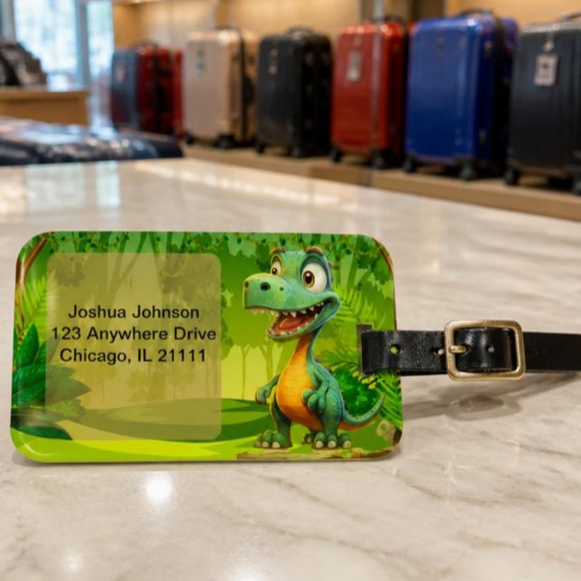 Etiqueta de Bagagem do Dinossaur (Criador carregado)