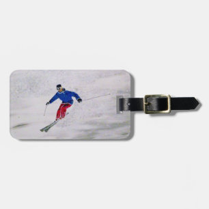 Etiqueta de bagagem do esquiador personalizável