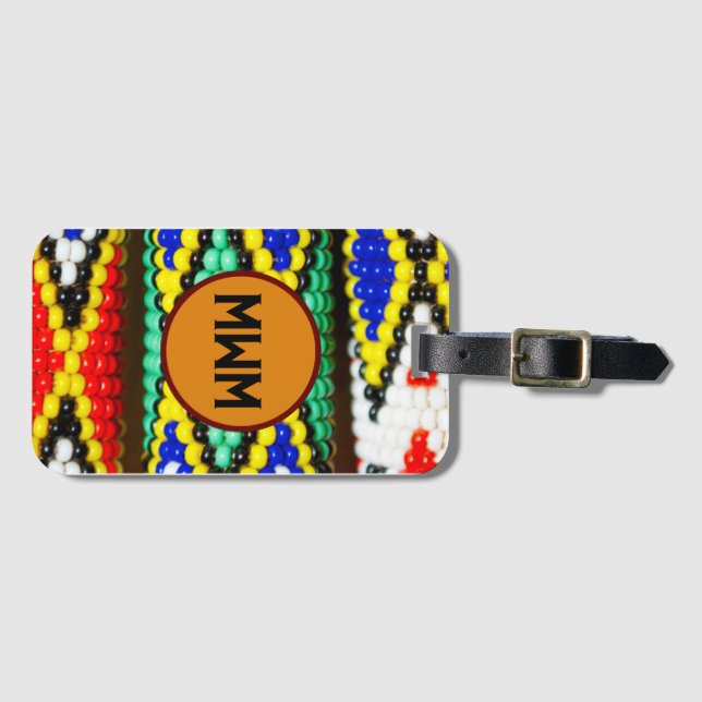 Etiqueta de Bagagem do Estilo Sudoeste do Monogram (Frente Horizontal)