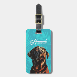 Etiqueta de Bagagem do Labrador Retriever Preto