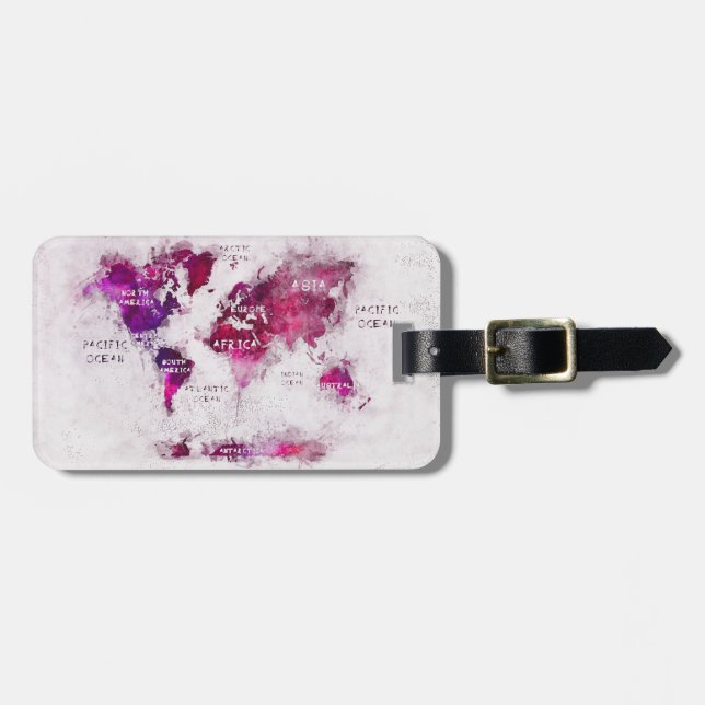 etiqueta de bagagem do mapa (Frente Horizontal)