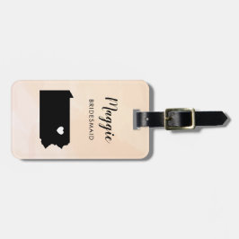 Etiqueta de bagagem do mapa da Pensilvânia, festa 