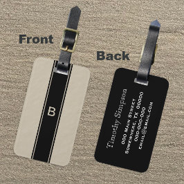 Etiqueta de Bagagem do Monograma Tan para Homens