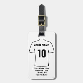 Etiqueta de bagagem do ventilador do futebol - com