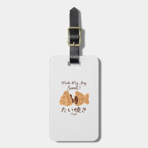 Etiqueta De Bagagem Doce Taiyaki Fish Japan Viagem