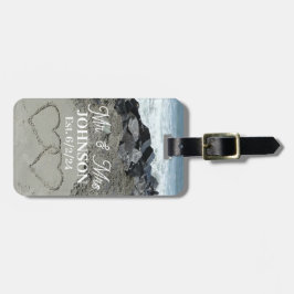 Etiqueta De Bagagem - Dois Corações Na Areia