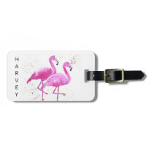 Dois Flamingos - Nome Personalizado