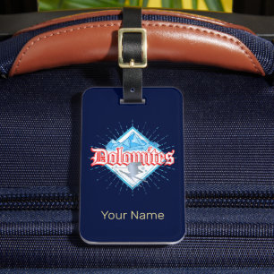 Etiqueta De Bagagem Dolomites Tirol Sul Retro Skier Vintage Ski
