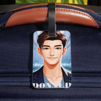 Etiqueta De Bagagem Donald. Design de Caráter Animado