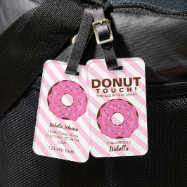 Etiqueta de Bagagem Donut Rosa
