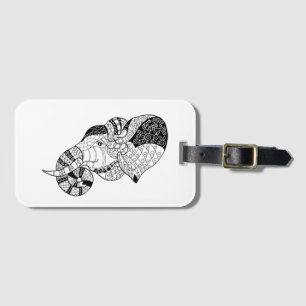 Etiqueta De Bagagem Doodle principal de Zenstyle do elefante