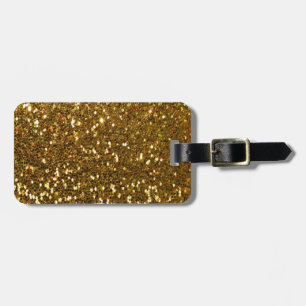 Etiqueta De Bagagem Dourado brilho