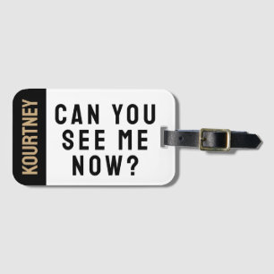 Etiqueta De Bagagem Dourado nome simples personalizado moderno sofisti