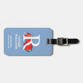 Etiqueta De Bagagem Dr. Seuss ABC: Carta R - Branco | Adicione seu nom