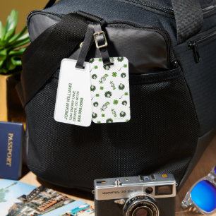Etiqueta De Bagagem Dr. Seuss   Gato no Chapéu de Trevo