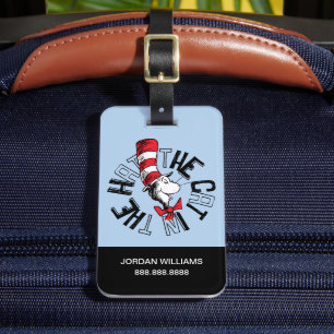 Etiqueta De Bagagem Dr. Seuss Gatos na Arte Arredondada do Chapéu