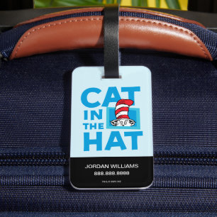 Etiqueta De Bagagem Dr. Seuss Logotipo do Gato no Chapéu