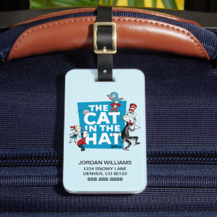 Etiqueta De Bagagem Dr. Seuss Logotipo do Gato no Chapéu - Personage