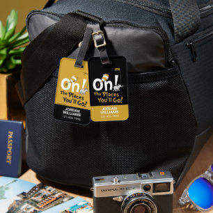 Etiqueta De Bagagem Dr. Seuss Oh, Os Lugares Que Você Vai! Retro