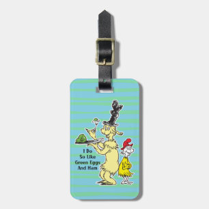 Etiqueta De Bagagem Dr. Seuss Ovos Verdes e Galhãs Amigo e Sam-I-A