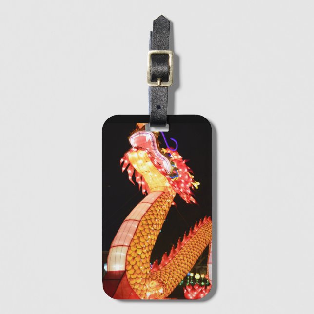 Etiqueta De Bagagem Dragão (Frente Vertical)