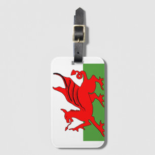 Etiqueta De Bagagem Dragão vermelho Bandeira galesa