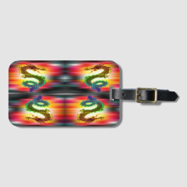 Etiqueta De Bagagem Dragões arco-íris