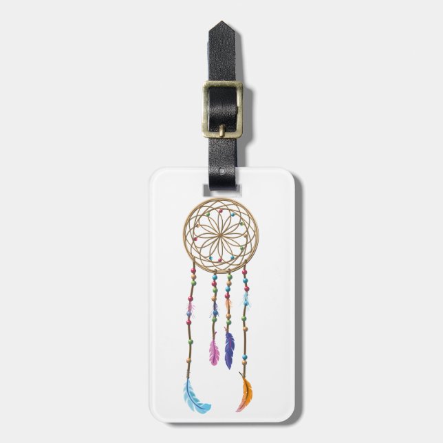 Etiqueta De Bagagem Dreamcatcher Pattern (Frente Vertical)