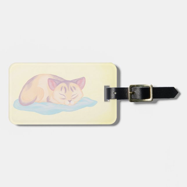 Etiqueta De Bagagem Dreaming Kitten (Frente Horizontal)