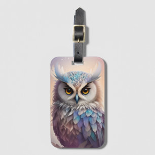 Etiqueta De Bagagem Dreamy Fantasy Owl Soft Pastel Colors