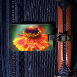 Etiqueta De Bagagem Dreamy Zinnia Flower Personalizada