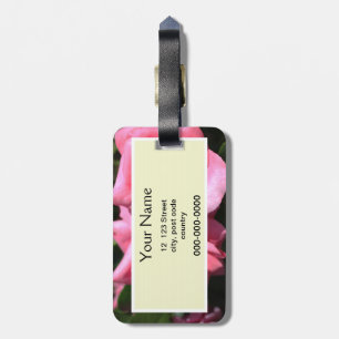 Etiqueta De Bagagem duas flores de rosa rosa-quente perfeitas. amor