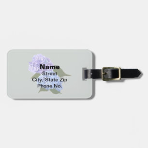 Etiqueta De Bagagem Duas Lavandas Hydrangea e Azul