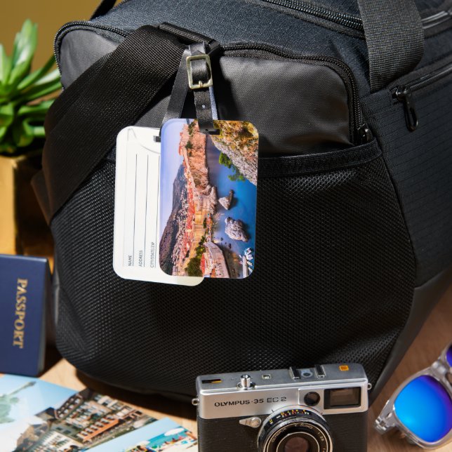 Etiqueta De Bagagem Dubrovnik Croácia (Frente e Verso)