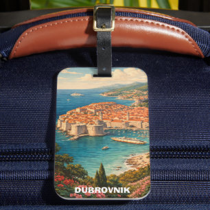 Etiqueta De Bagagem Dubrovnik, Croácia – Pérola do Adriático Viagem