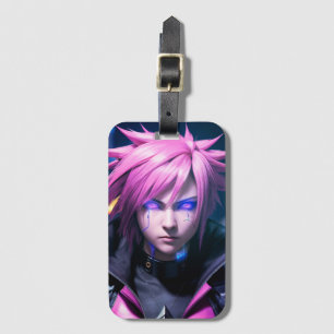 Etiqueta De Bagagem Dystopian Cyberpunk Sci-Fi Future Street Punk 01 D