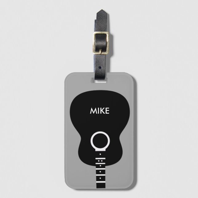 Etiqueta De Bagagem é a minha guitarra (Frente Vertical)